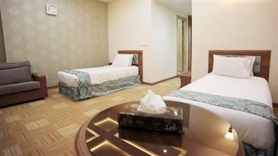 اتاق دو تخته تویین هتل امیران همدان اتاق دو تخته تویین هتل امیران همدان